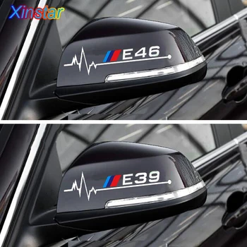2vnt/daug NAUJŲ M galia vykdymo E30 E34 E36 E39 E46 E60 E90 LOGOTIPĄ, automobilio galinio vaizdo veidrodis lipdukas BMW