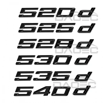 Automobilių ABS Kamieno Raidžių Logotipas Ženklelis Emblema Lipdukas BMW 5 Series 520d 525d 528d d530d 535d 540d E39 E60 E61 F07 F10 F11 G30 G31