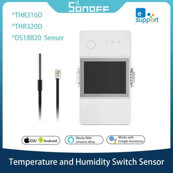 SONOFF TH Elito WiFi Smart Jungiklis, 16A/20A Detektorius Stebėti Temperatūros Ir Drėgmės Dirbti Su 