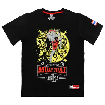 Dragon Tiger Muay Thai Marškinėliai Quick Dry MMA Bokso Mokymo Rashguard Džersis Sporto Salė, Sporto Veikia Viršūnes Kikbokso T-Shirt