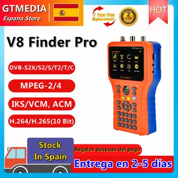GTMEDIA V8 Finder Pro DVB-S2X/S2/S/T2/T/C/ATSC-C H. 265 SatFinder Finder 2 1080P HD Skaitmeninis Palydovinis 3.5 