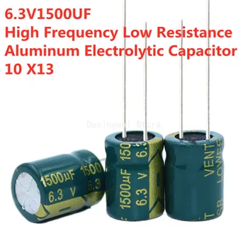 30PCS/Daug 1500UF 6.3 V Aukšto Dažnio Mažo Pasipriešinimo Aliuminio Elektrolitinių Kondensatorių 10 X13