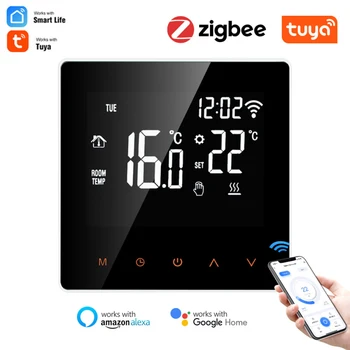 ZigBee Smart Termostatas Temperatūros Reguliatorius Vandens/Elektros Grindų Šildymo Vandens/Dujų Katilas Dirba Su Alexa 