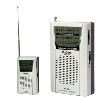 R60 Nešiojamas Mini Radijo Nešiojamą Dual Band AM FM Muzikos Grotuvas Garsiakalbis su Teleskopine Antena Lauko Radijas Stereo