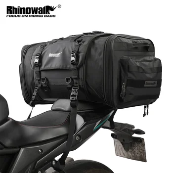 Rhinowalk Motociklo Krepšys Neperšlampamas PVC 40/60LTail Maišelį Balno Pagalvių Bagažo Lauko Keliauti Atgal Sėdynės Raukčio Maišelį, Moto Aksesuarai