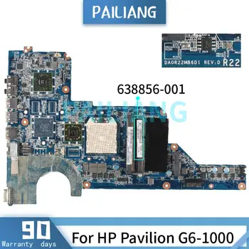 Mainboard HP Pavilion G4-1000 G6-1000 Nešiojamas plokštė 638856-001 638856-601 DDR3 Išbandyti OK