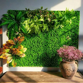 žalioji siena 40*60cm daugiau tipas Populiarus žalia augalų siena Namų Žaliųjų Augalų Dirbtinių Gėlių Plastiko Girliandą dirbtinės gėlės sienos