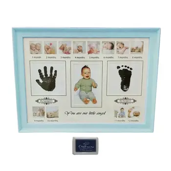 Kūdikių Handprint Pėdsaką Foto Rėmelis su Antspaudu Rašalo Naujagimių Dekoro Dovana Vaikams Leidyklos Vertus Inkpad Suvenyrai