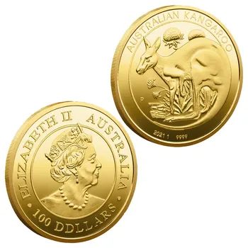 Australijos Kengūra 2021 Auksą, Sidabrą, Monetas, Suvenyrai ir Dovanos Mielas Gyvūnų, Namų Dekoracijas Progines monetas, Kolekcijas