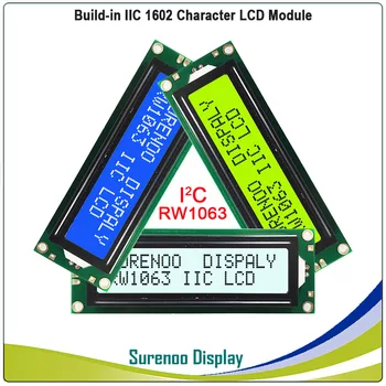 Build-in IIC RW1063 Chip IC 162 16X2 1602 I2C Simbolių LCD Modulis Ekranu Skydelis LCM STN FSTN su Baltu LED Apšvietimu