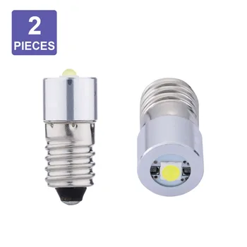 1W LED E10 Atnaujinti Lemputė Žibintuvėlį, Fakelą, Šviesos, Pakeisti Darbą, Lemputė Šviesos šaltai Balta 3V), 3,7 V 4.5 V 6 V C+D Ląstelių AA tipo Elementų