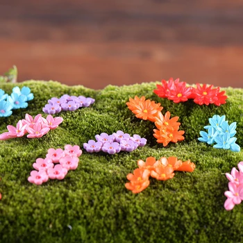 Naujas 10vnt Miniatiūriniai Gėlių, Samanų Bonsai Amatų Pasakų Sodo Kraštovaizdžio Puošmena Sodo Mutis-Spalva Netikrą Gėlės
