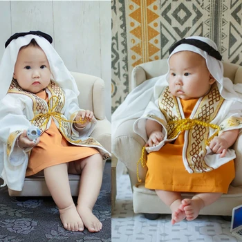 Naujas Foto Studija Fotografavimo Komplektai Kūdikiams, Vaikams Arabų Drabužiai Naujagimiams Fotografijos Prop Kerchief+skraiste+drabužius, 3 Mėn. /1 Metai