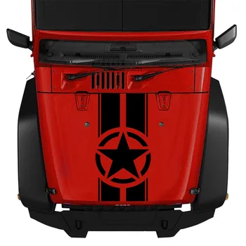 Doordash Karinės Kapoto Lipdukas, skirtas Jeep Wrangler TJ LJ JK Star Armijos Juostelės Vinilo Decal Automobilių Sunkvežimis 