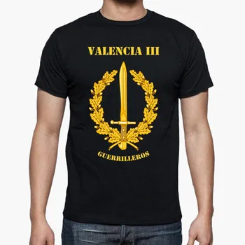 Ispanijos Legiono GOE 3 Valencia Guerrilleros Emblema T-Shirt. Vasaros Medvilnės O-kaklo vyriški trumpomis Rankovėmis T-Shirt Naujas S-3XL