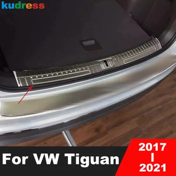 Volkswagen VW Tiguan MK2 2017 2018 2019 2020 2021 Nerūdijančio Vidinis Galinio Kamieno Bamperio Dangtelio Apdaila Automobilio Bagažinės Durų Slenksčio Plokštė