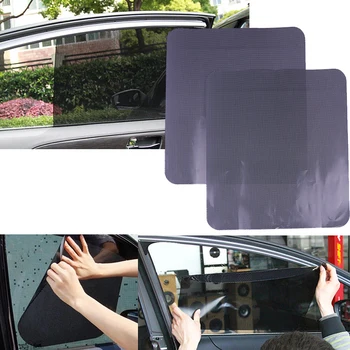 Aukštos kokybės PVC Medžiagos 2vnt Automobilių Šoninio Lango Tinklinę Plėvelę priekinio Stiklo, net saulė pavėsyje lipdukas UV apsauga