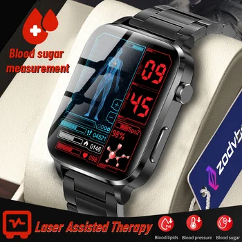 Neinvazinis Kraujo Cukraus Smart Watch Vyrų Lazerio Terapija Padeda Kraujo Spaudimo Stebėjimo IP68 Vandeniui Smartwatch Moterims