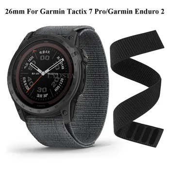 Garmin Tactix 7 Pro Watchband 22 26mm Nailono Hook&Loop Dirželis Garmin Fenix 7X 7 6X 6 5X 5 3HR/Enduro 2/EPIX Gen 2 Apyrankė