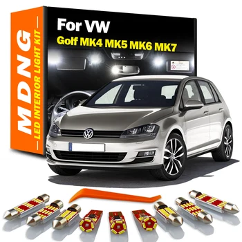 MDNG Volkswagen VW Golf 4 5 6 7 MK4 MK5 MK6 MK7 Transporto priemonių Lempos, LED Interjero Dome Žemėlapis Šviesos Kit Car Canbus Led Lemputes Ne Klaida