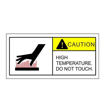 Karštas Paviršius Aukštos Temperatūros Įspėjamasis Saugos Ženklas Ženklas, Sienų Lipdukai